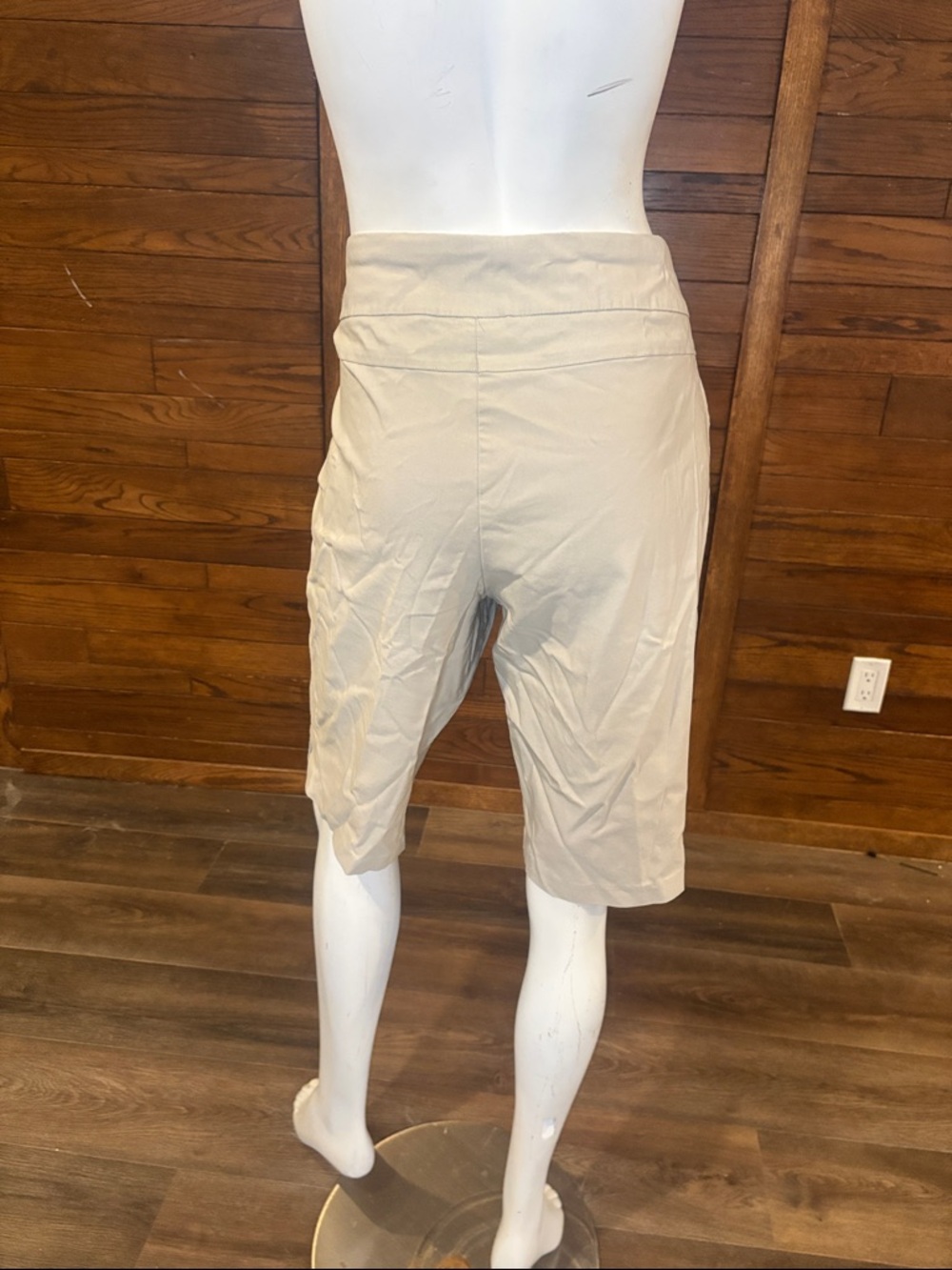 Tribal Light Beige Pull-On Bermuda Shorts - Picture 3 of 5
